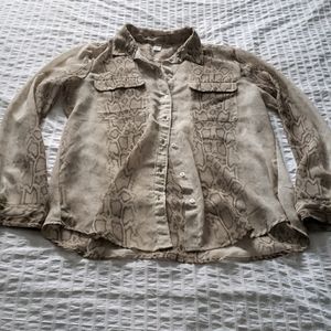 2/$15 Sheer Snakeskin Blouse